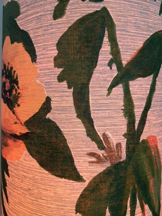 Image 1 of Lampada da terra vintage Doria - Metà secolo - Fascino con eleganza floreale