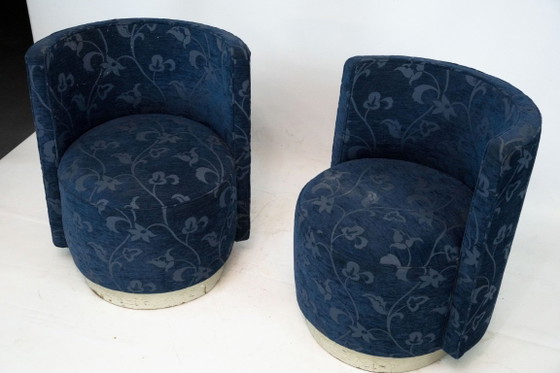 Image 1 of Pair of Art Deco-Style Occasional Armchairs, Italy, 1960s