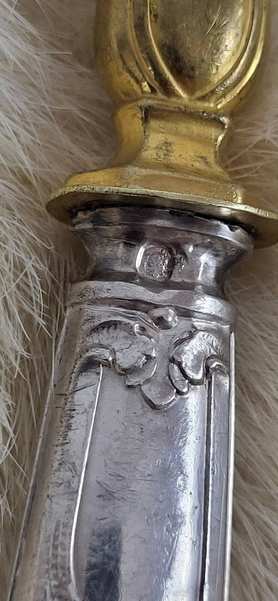 Silver pie server with Minerva hallmark / vermeil – Cutlery Sets (photo 8 of 9)