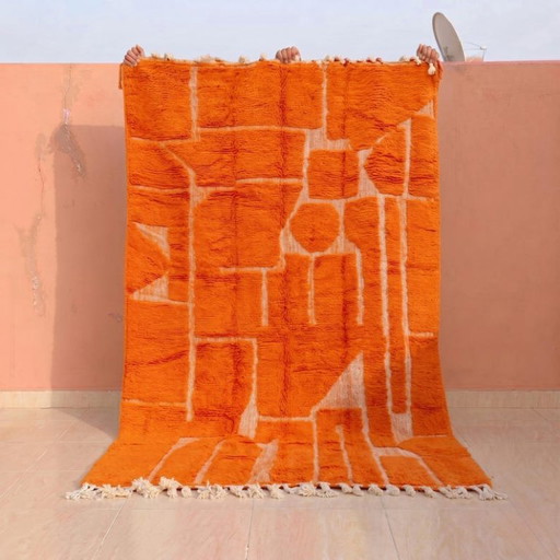 Tapis marocain élégant – Laine des montagnes de l'Atlas, fait main, 200 cm x 300 cm – vloerkleden en tapijten, Cotton