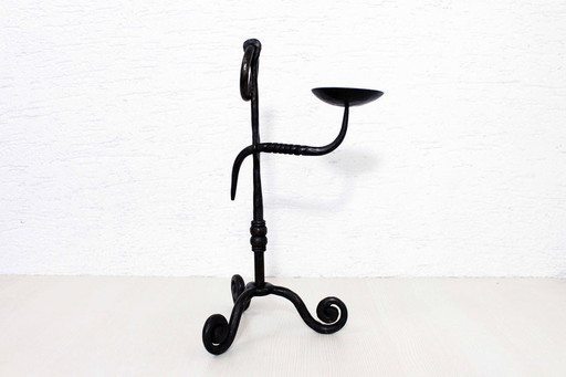 Candelabro brutalista de hierro fundido de los años 50