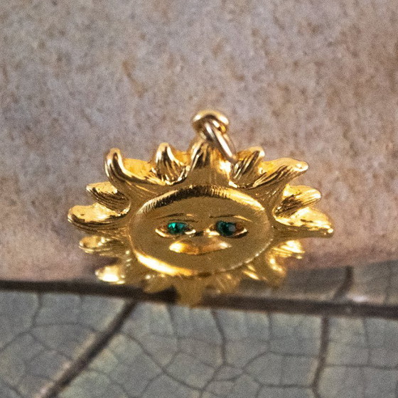 Image 1 of Ciondolo con collana Sun Dalloyau Paris vintage del 1993
