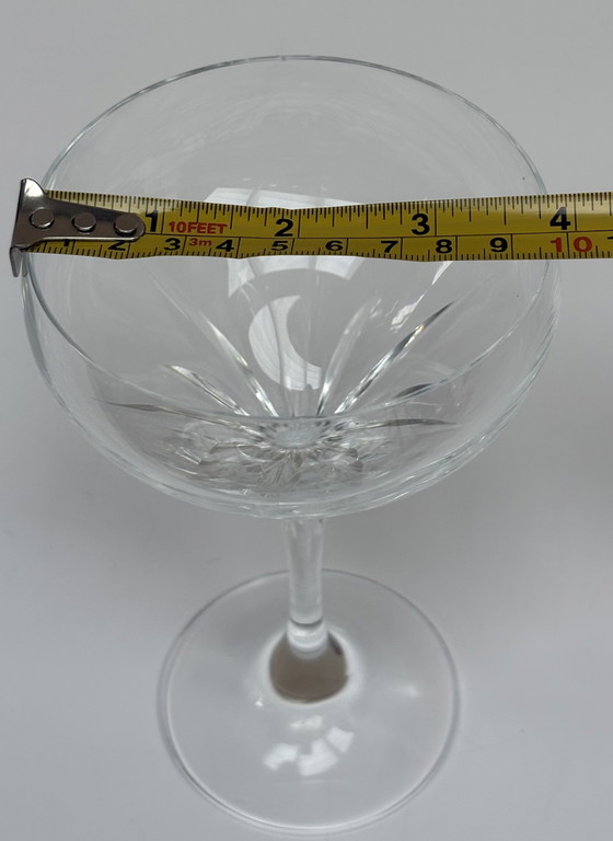 Image 1 of 4 coupes à champagne vintage / verres à cocktail en cristal à motif étoile