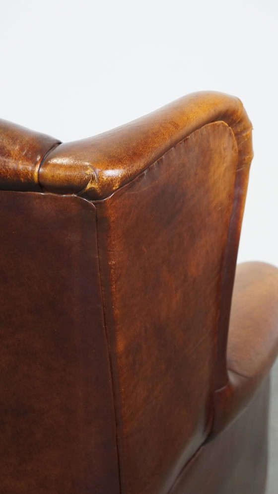 Image 1 of Vintage Schapenleren Oorfauteuil