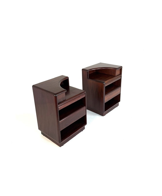 Image 1 of Set di 2 comodini vintage in palissandro, Skovby Møbelfabrik '70