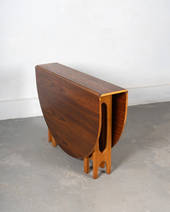 Image 1 of Foldable Oval Dining Table By Bendt Winge For Kleppes Møbelfabrik, Norway