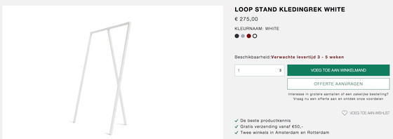 Image 1 of Beautiful And Practical Clothes Rack HAY Loop Stand