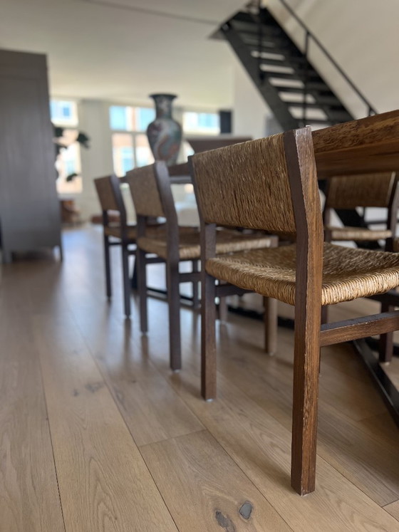 Spectrum set of 6 chairs (Mart Visser & Walter Antonis) – Dining chairs, Rattan, Wood (photo 3 of 7)