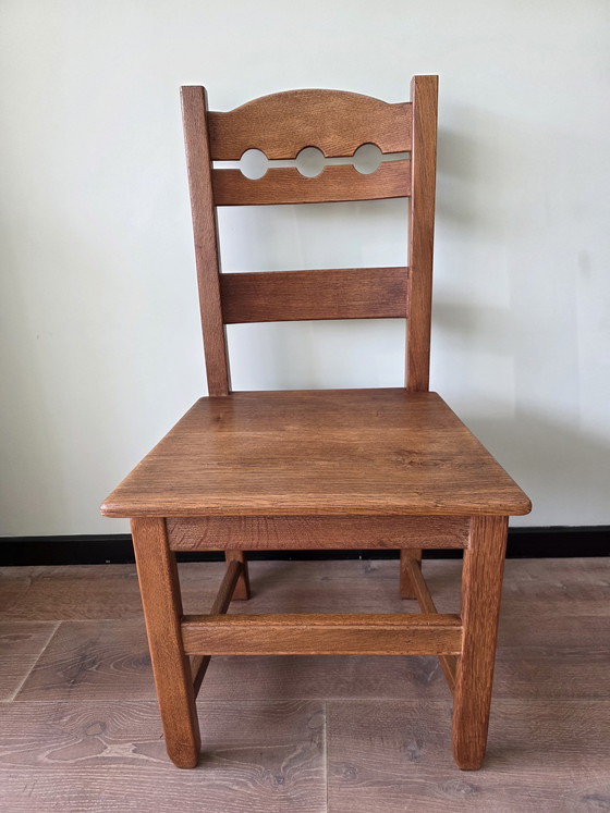 Image 1 of Sedie da pranzo brutaliste Topform in rovere – set da 6