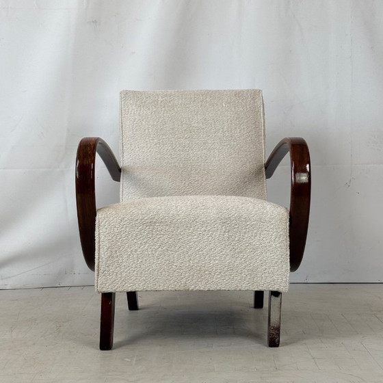 Image 1 of Paar volledig gerestaureerde Jindřich Halabala Type C fauteuils voor UP Závody, jaren 30