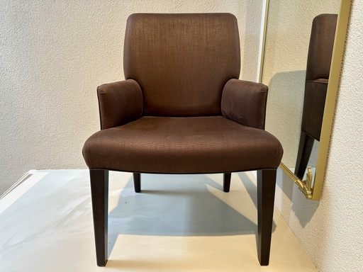Promémoria Isotta Große Stühle von Romeo Sozzi, 10 Stück – Promemoria, eetkamerstoelen, Wood, Textile