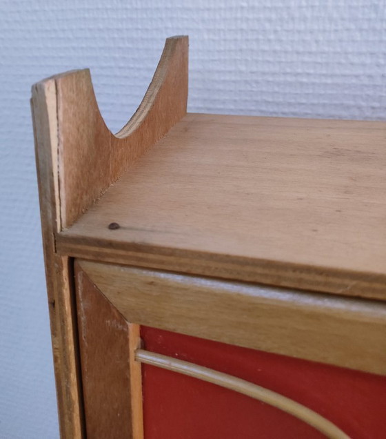 Image 1 of Puppengarderobe aus Holzgeflecht im Stil der 60er Jahre