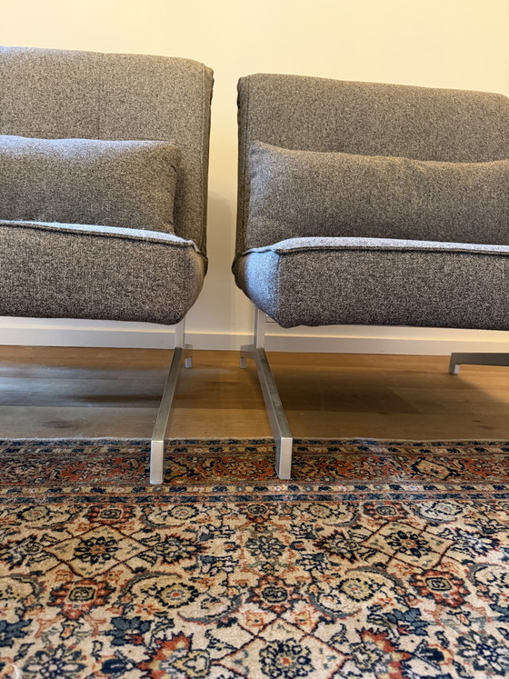Lot de 2 fauteuils design Cardini Uno / fauteuils-lits – gris – Canapés convertibles, Textile (photo 2 of 6)