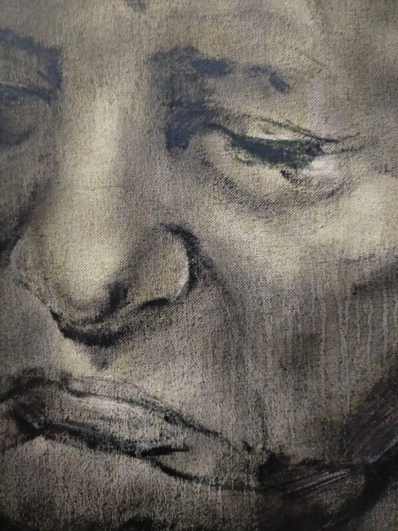 Image 1 of Angela Merkel Portret – Oliver Plehn – Origineel Schilderij, 2014