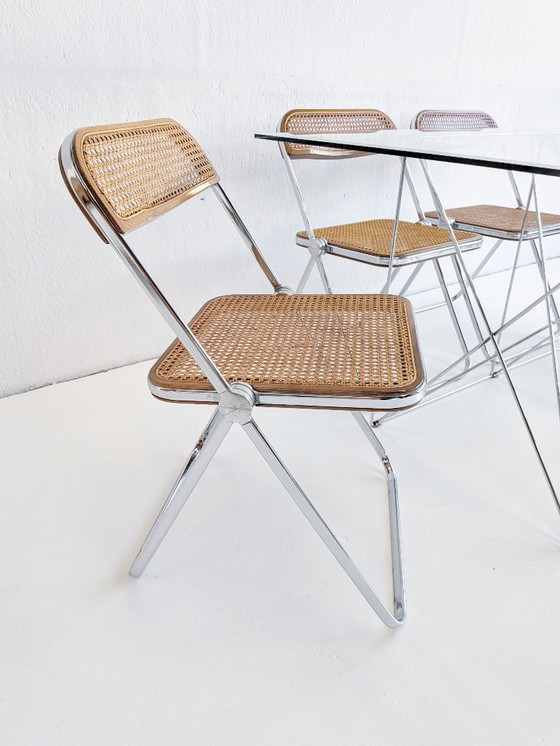 Image 1 of Set di 6 sedie pieghevoli 'Plia' di Giancarlo Piretti per Anonima Castelli anni '70 