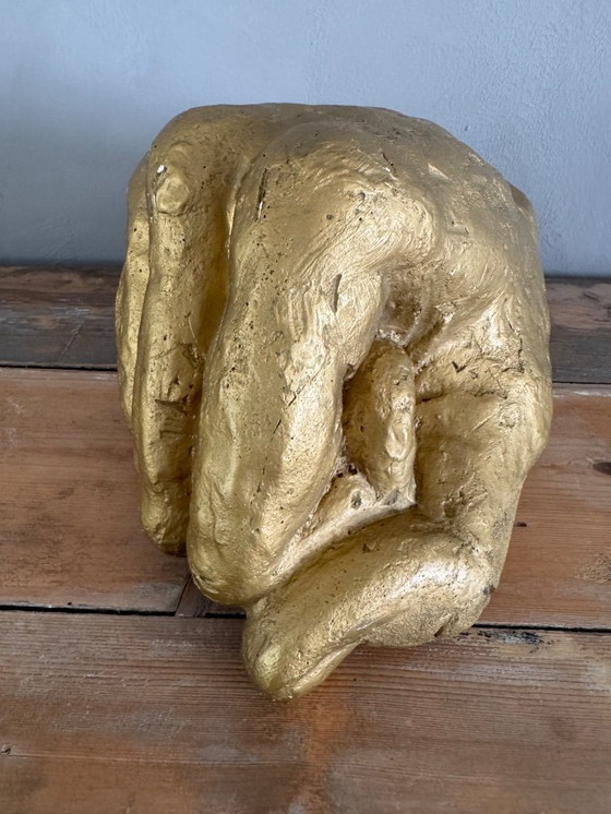 Image 1 of Vintage Large Handmade Hand Gold Art Academy