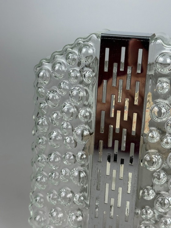 Image 1 of 60s 70s Bubble Wall Lamp Chrome & Glass Space Age by Hustadt Leuchten