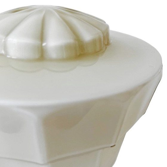 Image 1 of Thabur Art Deco Plafondlamp beige 1930'S plafonnière