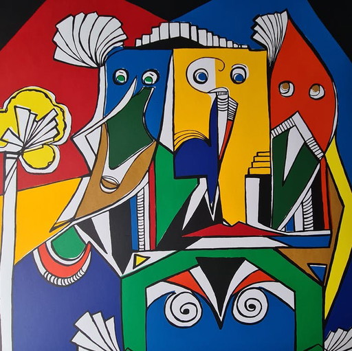 Maartje Wijngaarden--Sérigraphie couleur Visages