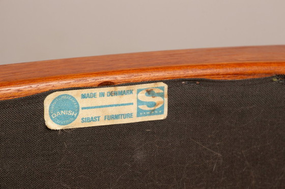 Image 1 of Set van 4 Deense stoelen van teakhout en leer, model 430, van Arne Vodder voor Sibast, 1960.