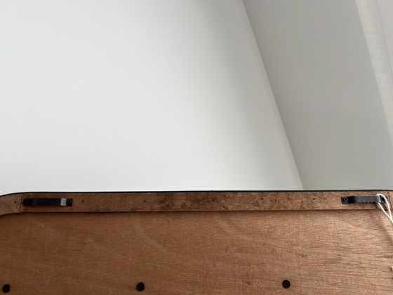 Image 1 of Wandgarderobe aus schwarz-braunem geflochtenem Holz und Bast