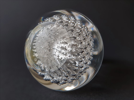 Image 1 of FM Konstglas - Pera maciza con polvo de plata - Arte en vidrio