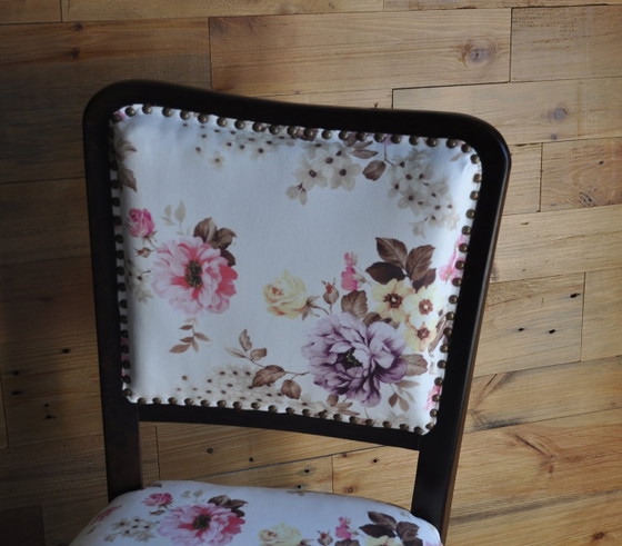 Art Deco Wood and Velvet Dining Chair, 1930s (photo 7 of 7)