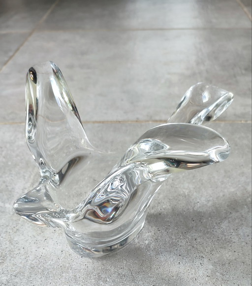 Bloc de cristal oiseau vintage