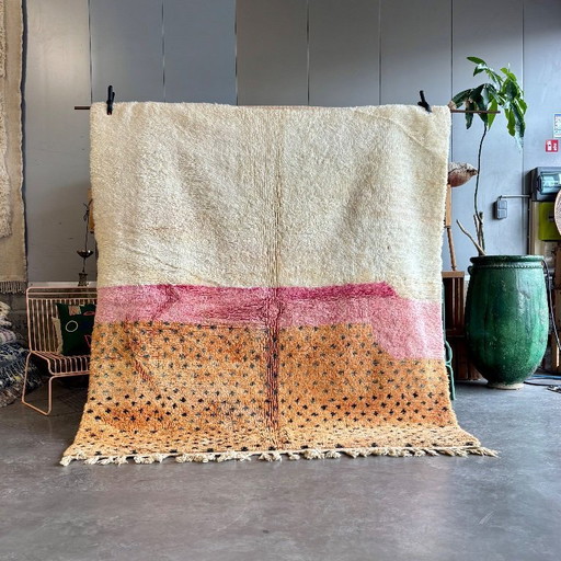 Modern Moroccan Berber Abstract Wool Rug 