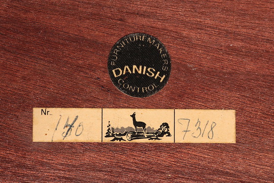 Image 1 of Side Table in Darkwood by Severin Hansen for Haslev Møbelsnedkeri, 1950s