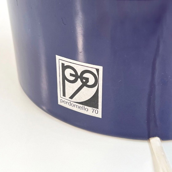 Image 1 of Purple / Night Blue Stacking Ceramic Table Lamp from Perdomello 70 Italy, 1970s