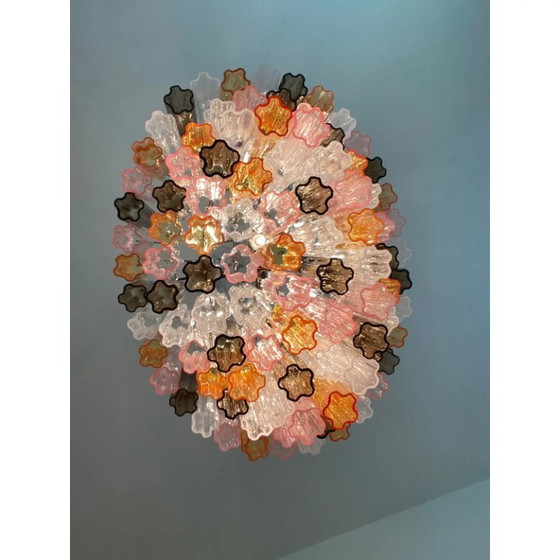 Image 1 of Lampadario contemporaneo a rami in vetro di Murano multicolore