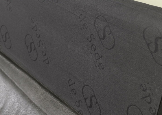 Image 1 of De Sede DS-2011 Divano a due posti in pelle nera, Svizzera - anni '80-'90 circa