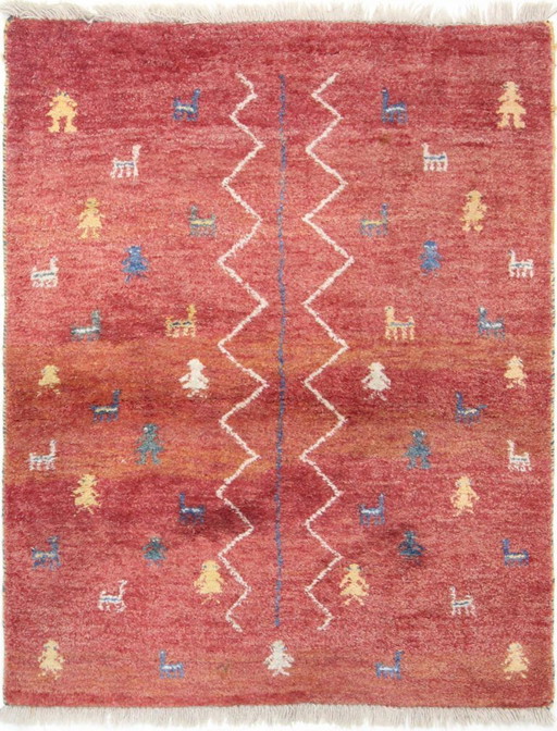 Original Modern Perser Gabbeh Woll Teppich 155 x 122 cm Top Zustan