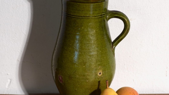 Antique folk glazed pottery jug – Central Europe, circa 1930 – Crockery, Rustic (photo 3 of 40)