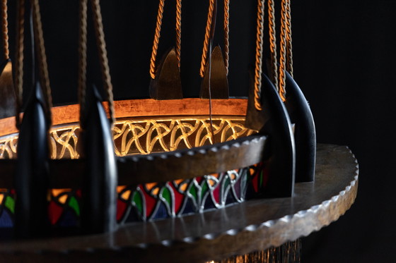 Image 1 of Amsterdam School Expressionist Chandelier, Netherlands, 1920s