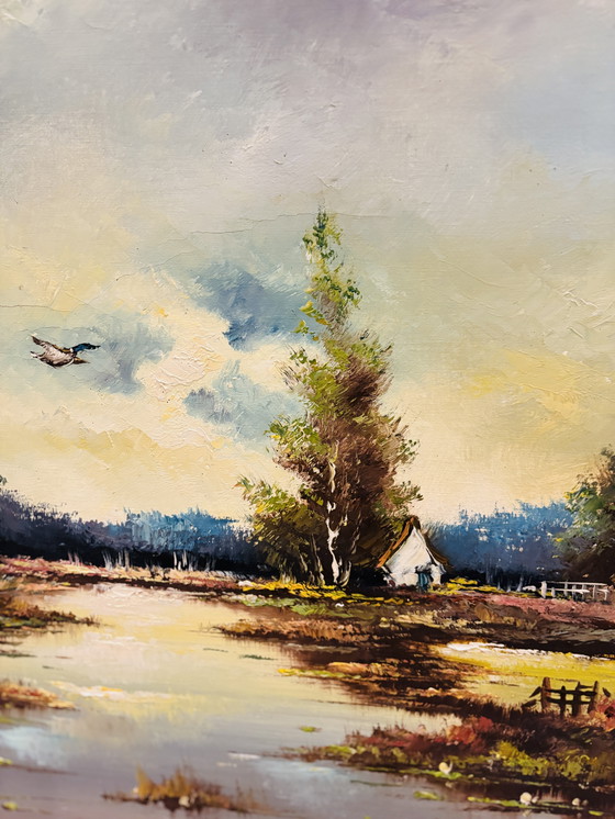 Image 1 of Painting WaterLandScap Ducks