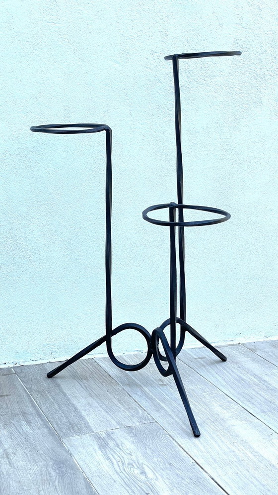 Image 1 of Piantana geometrica in acciaio vintage