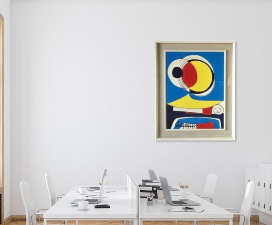 Image 1 of Acryl op canvas, gesigneerd door Aldo Gentillini (1912-1982), 1970