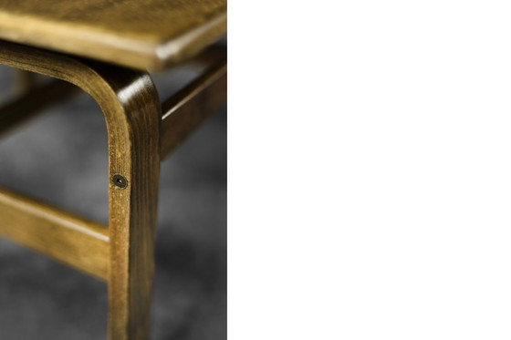 Image 1 of Vintage Zeldzame Mid Century Scandinavisch Modern Bruin Eiken Salontafel van Karl-Erik Ekselius voor JOC Vetlanda, jaren 1960