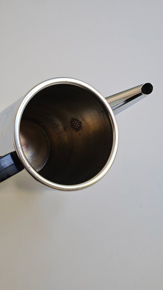 Image 1 of Teiera in acciaio inox dal design olandese moderno di metà secolo Daalderop