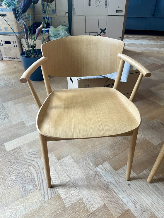 Image 1 of Fritz Hansen N01 Chair Oak by Nendo (Set of 2)