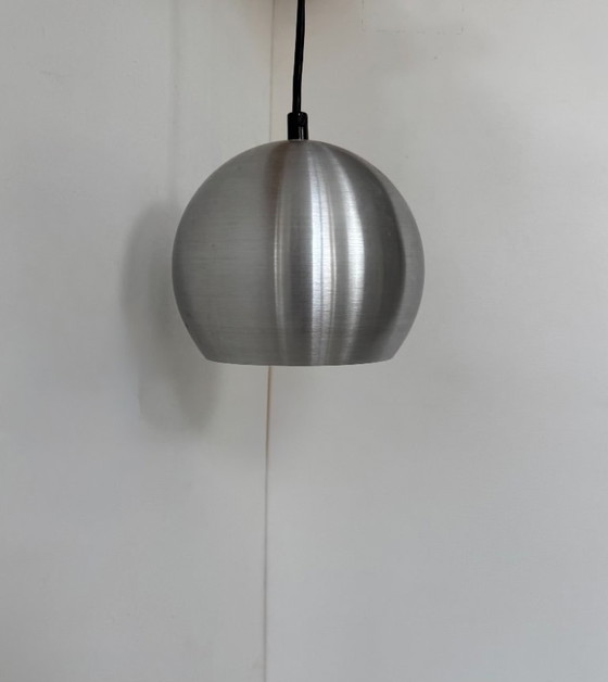 Image 1 of Suspension vintage en alu brossé, France, 1970