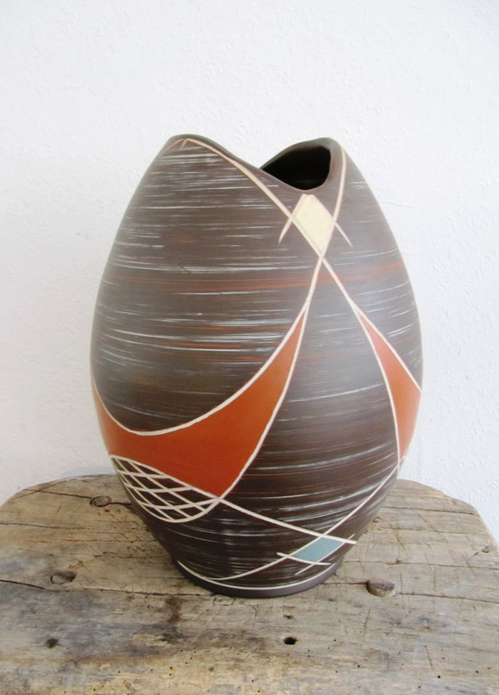 Image 1 of Vase Sawa Keramik Sgraffito-Decor H.M. Muller 1950s