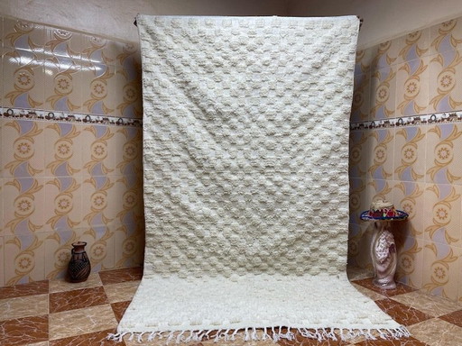 Tapis en laine en carreaux fait main 150/300