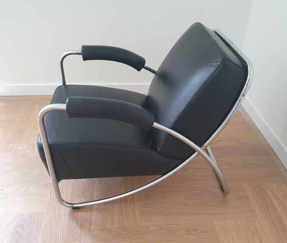 Image 1 of Dyker 20, Anton Lorenz, Poltrona Fish con struttura tubolare Pelle Bauhaus