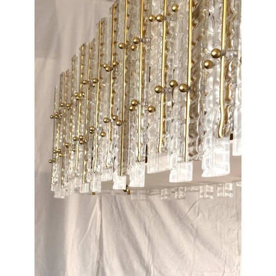 Image 1 of Luxuriöser, moderner italienischer Kronleuchter aus Muranoglas in Gold von Simoeng