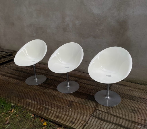 3x Kartell Ero|S| (Eros) Drehstühle – Philippe Starck