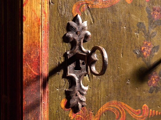 Antique painted armoire in pine wood – Austria, Year 1831 – Wardrobes, Rustic (photo 22 of 40)