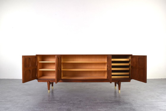 Image 1 of Buffet en teck du Mid Century par Rolf Rastad & Adolf Relling pour Gustav Bahus, années 1960.